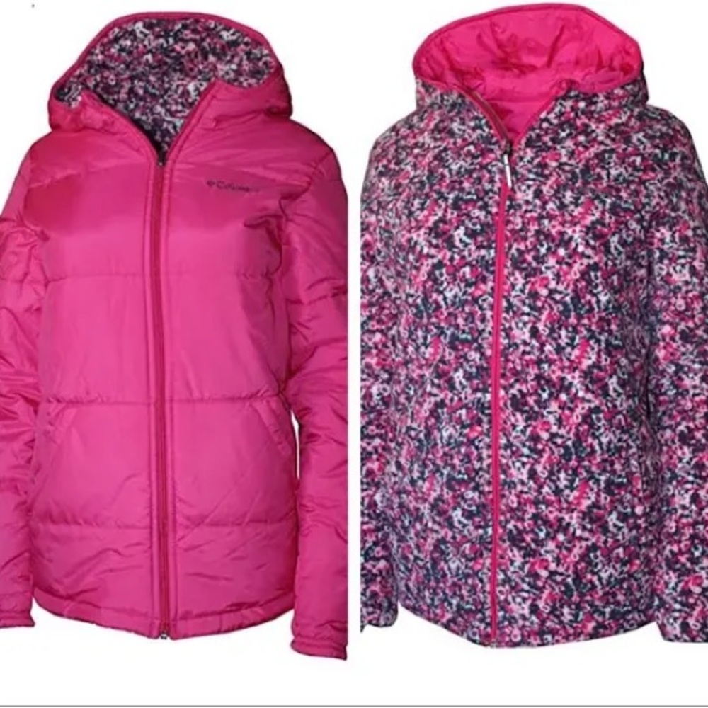 Columbia reversible Girls Coat Sz Xl